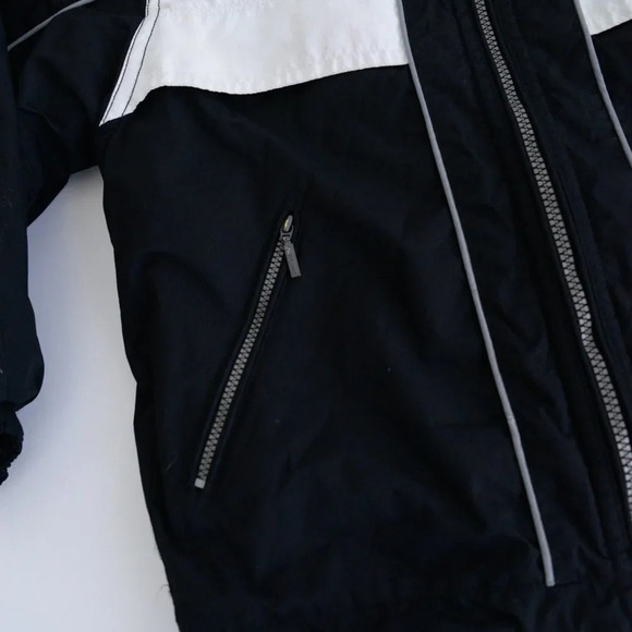 Vintage Descente Black & White Zip Up Winter /  Snowmobile Jacket Size 6 - Picture 8 of 16